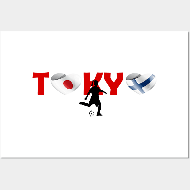 Sports, Football, Finland in Tokyo! Wall Art by ArtDesignDE